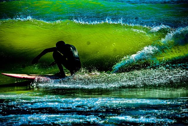 surfer riding a blue wave) — join the already-staged surf poster; #57 and #58 now have three images each